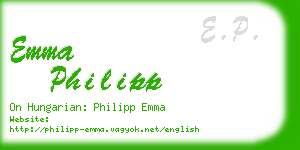 emma philipp business card